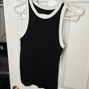 NWOT A new day Black and White Women's Tank Top size large